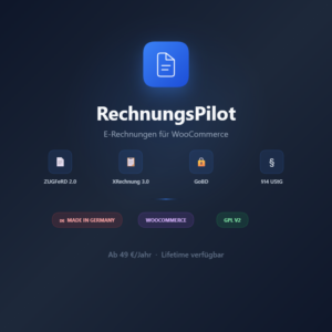 RechnungsPilot – E-Rechnungen für WooCommerce